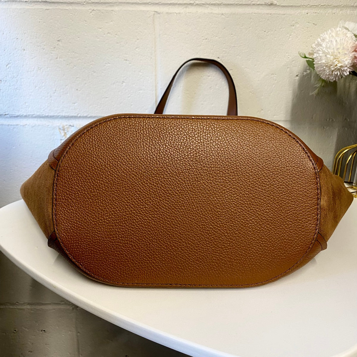 Michael Kors 35F1GPAT3S Portia Small Bucket Bag In Luggage Michael Kors 35F1GPAT3S Portia Small Bucket Bag In Luggage